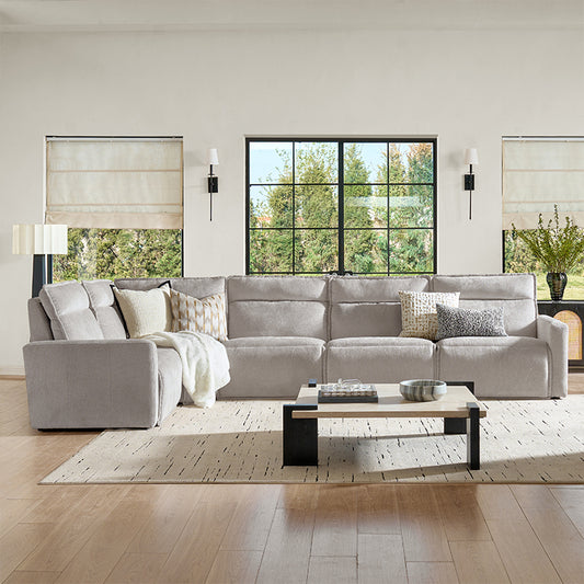 Essentia Power Reclining Corner Sofa with Easy-care Fabric