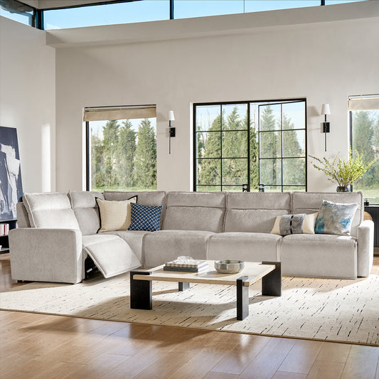 Essentia Power Reclining Corner Sofa with Easy-care Fabric