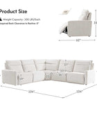 Essentia Power Reclining Corner Sofa with Easy-care Fabric