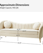 Noemi Contemporary Upholstered Sofa with Metal Legs and Pillows