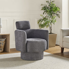 Mario Modern Comfort Upholstered Swivel Barrel Chair