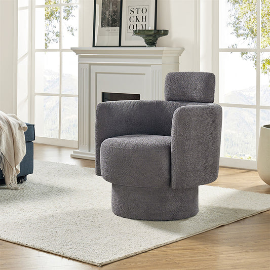 Mario Modern Comfort Upholstered Swivel Barrel Chair