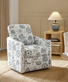 Hedda Wooden Upholstered Swivel Chair