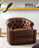 Alonso Classic Chesterfield Genuine Leather Swivel Chair