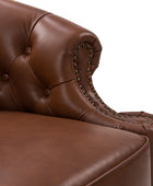 Alonso Classic Chesterfield Genuine Leather Swivel Chair