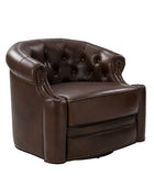 Alonso Classic Chesterfield Genuine Leather Swivel Chair