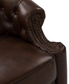 Alonso Classic Chesterfield Genuine Leather Swivel Chair