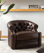 Alonso Classic Chesterfield Genuine Leather Swivel Chair