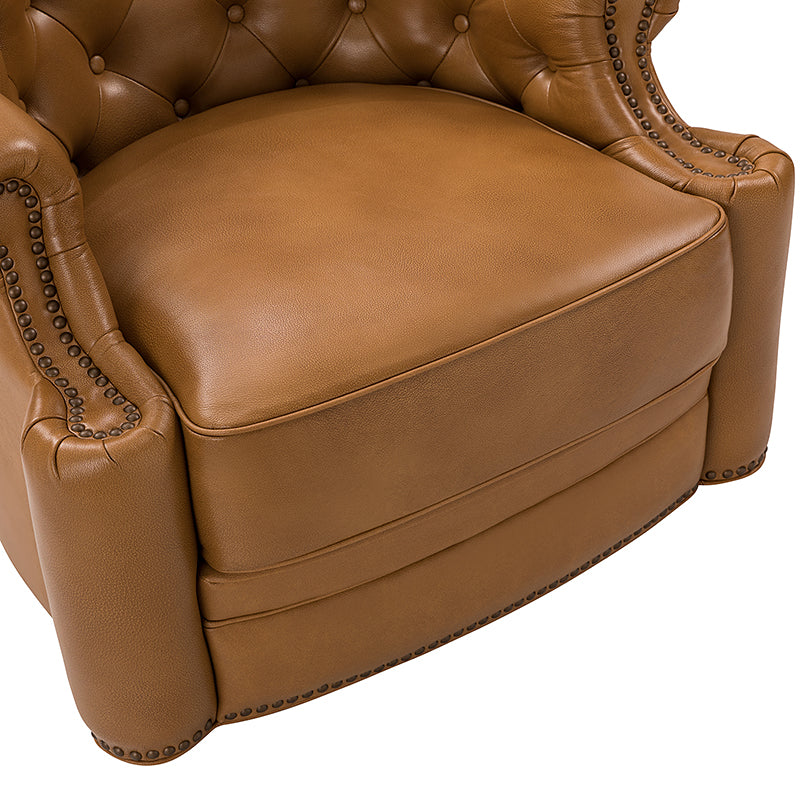 Alonso Classic Chesterfield Genuine Leather Swivel Chair