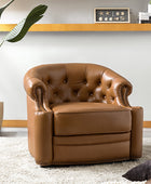 Alonso Classic Chesterfield Genuine Leather Swivel Chair