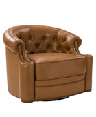 Alonso Classic Chesterfield Genuine Leather Swivel Chair