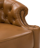 Alonso Classic Chesterfield Genuine Leather Swivel Chair