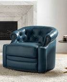 Alonso Classic Chesterfield Genuine Leather Swivel Chair