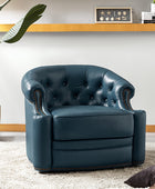 Alonso Classic Chesterfield Genuine Leather Swivel Chair