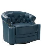 Alonso Classic Chesterfield Genuine Leather Swivel Chair