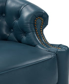 Alonso Classic Chesterfield Genuine Leather Swivel Chair