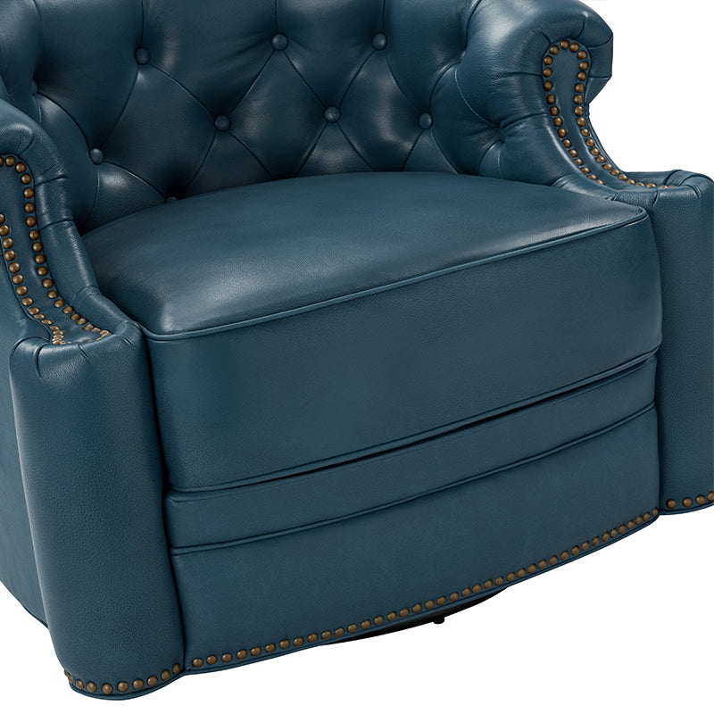 Alonso Classic Chesterfield Genuine Leather Swivel Chair