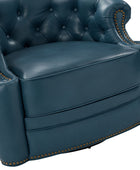 Alonso Classic Chesterfield Genuine Leather Swivel Chair