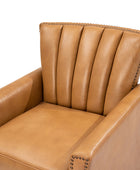 Flora Genuine Leather 360 Degree Refined Elegance Swivel Chair