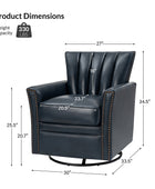 Flora Genuine Leather 360 Degree Refined Elegance Swivel Chair