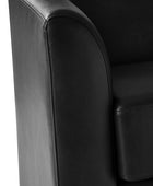 Sandy 360-Degree Swivel Barrel Faux Leather Chair for Living Room