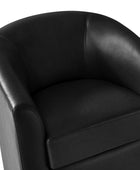 Sandy 360-Degree Swivel Barrel Faux Leather Chair for Living Room