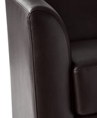 Sandy 360-Degree Swivel Barrel Faux Leather Chair for Living Room