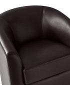 Sandy 360-Degree Swivel Barrel Faux Leather Chair for Living Room