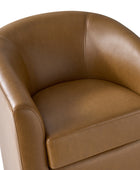 Sandy 360-Degree Swivel Barrel Faux Leather Chair for Living Room