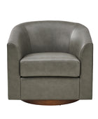 Sandy 360-Degree Swivel Barrel Faux Leather Chair for Living Room