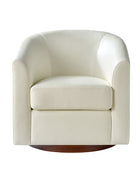 Sandy 360-Degree Swivel Barrel Faux Leather Chair for Living Room