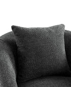 Lydia Upholstered Velvet Swivel Barrel Chair with Back Pillow