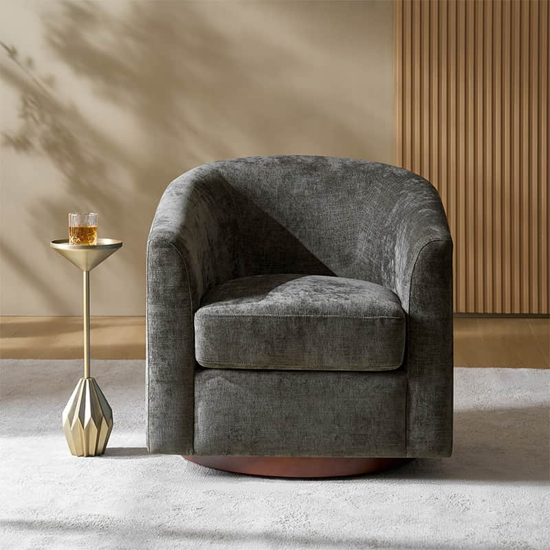 Elena Swivel Barrel Accent Chair