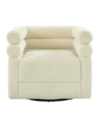 Benita 360-Degree Swivel Chair in Chenille Fabric with a Plush Pillow