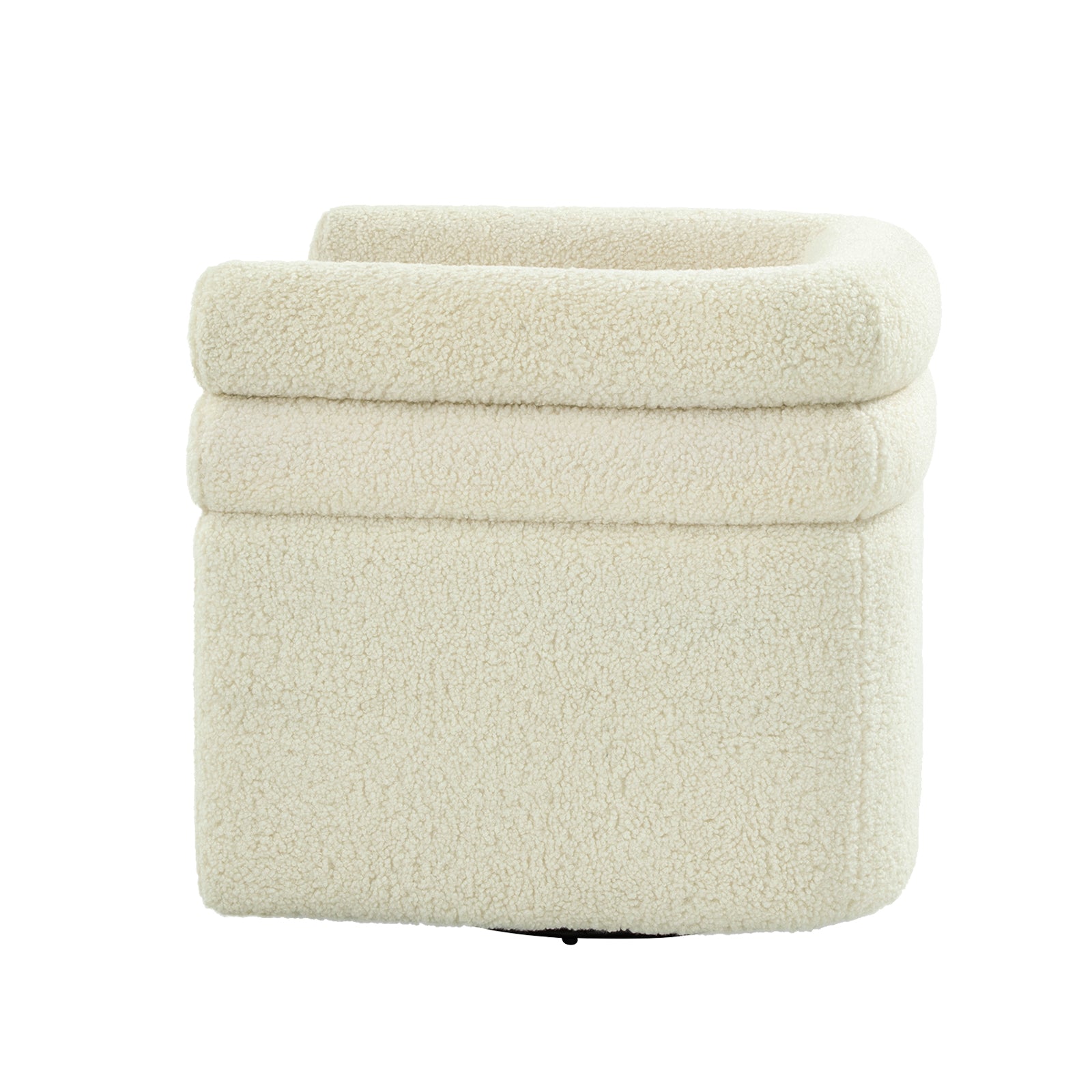 Benita 360-Degree Swivel Chair in Chenille Fabric with a Plush Pillow