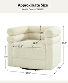 Benita 360-Degree Swivel Chair in Chenille Fabric with a Plush Pillow