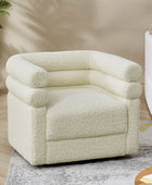 Benita 360-Degree Swivel Chair in Chenille Fabric with a Plush Pillow