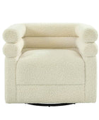 Benita 360-Degree Swivel Chair in Chenille Fabric with a Plush Pillow