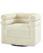 Benita 360-Degree Swivel Chair in Chenille Fabric with a Plush Pillow