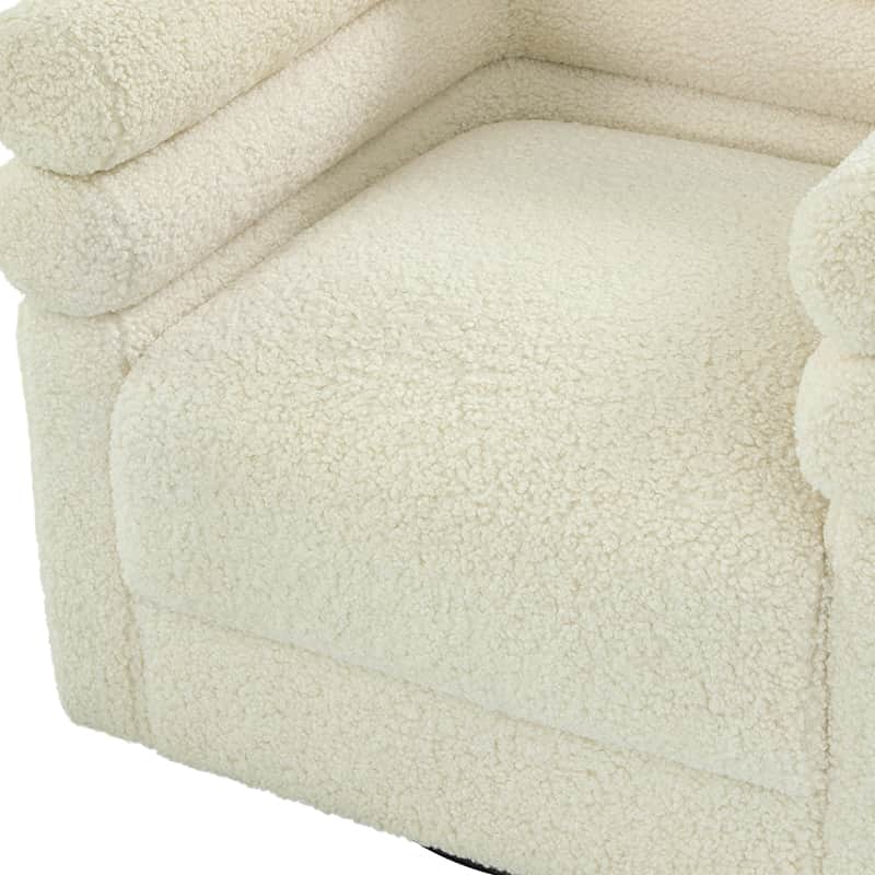 Benita 360-Degree Swivel Chair in Chenille Fabric with a Plush Pillow