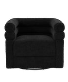 Benita 360-Degree Swivel Chair in Chenille Fabric with a Plush Pillow