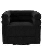 Benita 360-Degree Swivel Chair in Chenille Fabric with a Plush Pillow