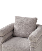 Benita 360-Degree Swivel Chair in Chenille Fabric with a Plush Pillow