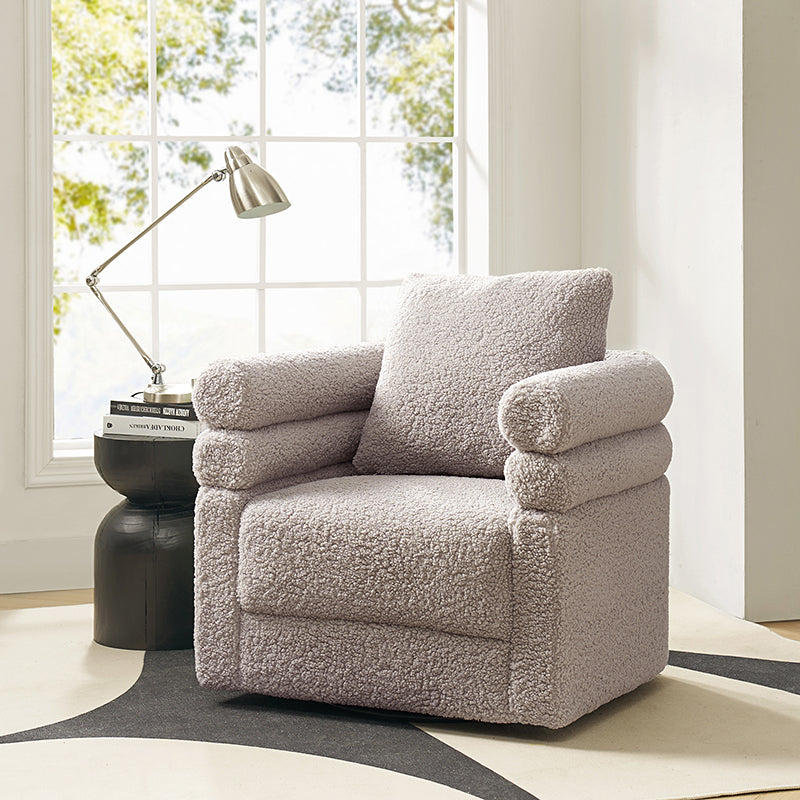 Benita 360-Degree Swivel Chair in Chenille Fabric