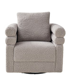 Benita 360-Degree Swivel Chair in Chenille Fabric with a Plush Pillow