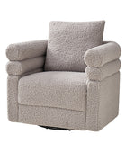 Benita 360-Degree Swivel Chair in Chenille Fabric with a Plush Pillow