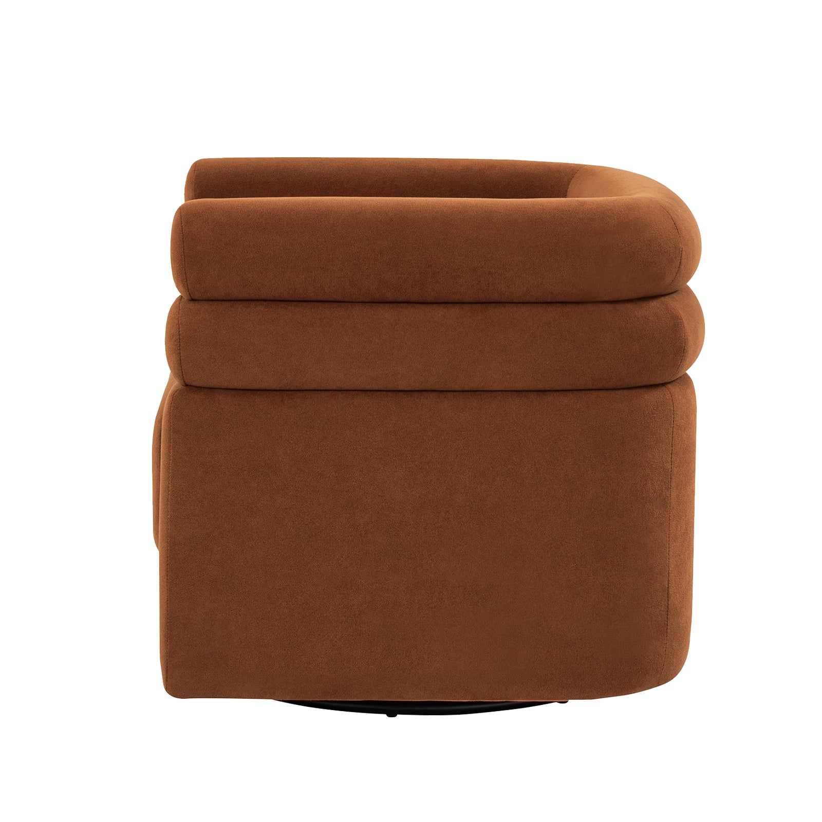 Benita 360-Degree Swivel Chair in Chenille Fabric with a Plush Pillow