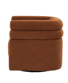 Benita 360-Degree Swivel Chair in Chenille Fabric with a Plush Pillow