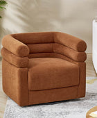 Benita 360-Degree Swivel Chair in Chenille Fabric with a Plush Pillow