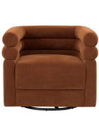 Benita 360-Degree Swivel Chair in Chenille Fabric with a Plush Pillow